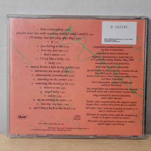 CD Dean Martin - The Capitol Collectors Series - Picture 4 of 4